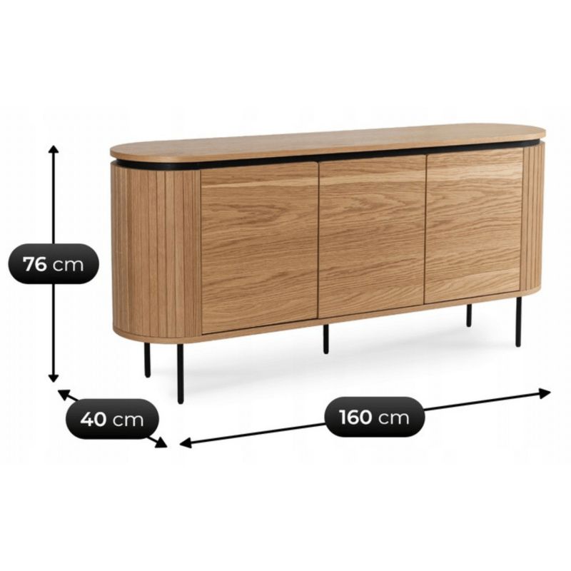 Komoda BECK 160 cm Eg Rillet