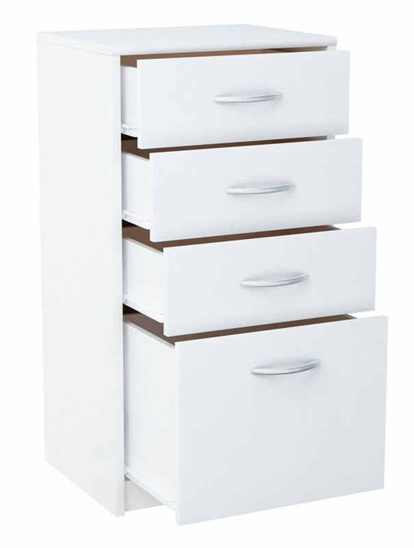Komoda Matkam 45 cm 4S 4 skuffer Hvid