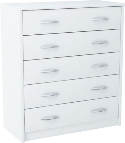 Komoda 5S 5 Skuffer 74x35x85 cm Hvid