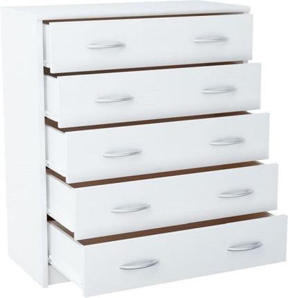 Komoda 5S 5 Skuffer 74x35x85 cm Hvid
