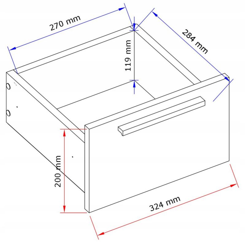 Komoda ALTIVO 2SW2SN 70x36x36 cm Kaszmir