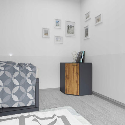 Hjørnekommode CR3-KD5 58x74x34 cm Grafit-Wotan