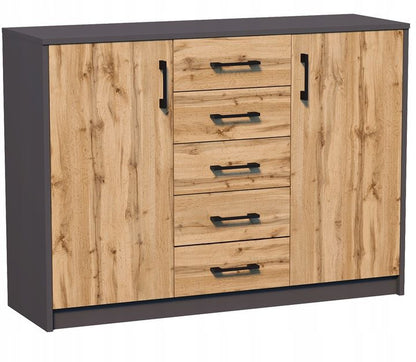 Komoda 2D5S 110 cm Grafit-Wotan