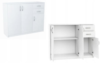 Komoda Matkam 110 cm 3d2s Hvid