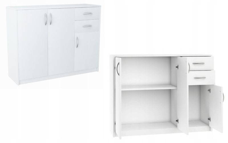 Komoda Matkam 110 cm 3d2s Hvid