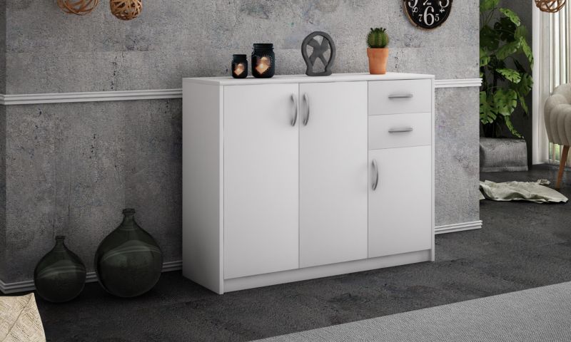 Komoda Matkam 110 cm 3d2s Hvid