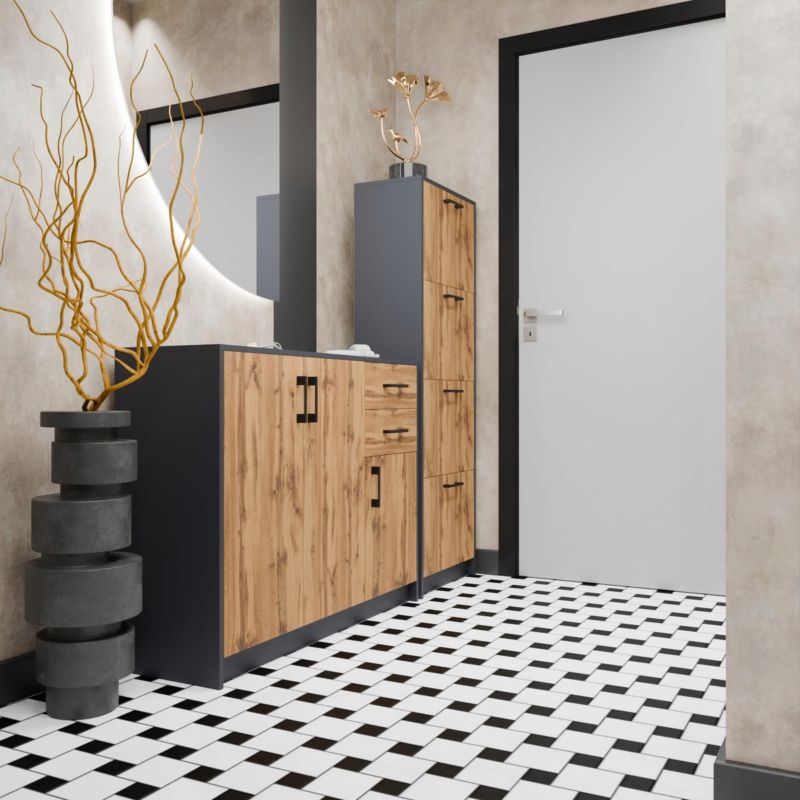 Kommode 3D2S 110 cm Grafit-Wotan