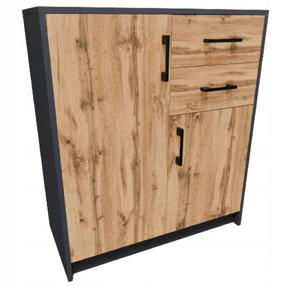 Komoda 2D2S 74x35x85 cm Grå