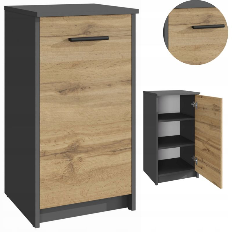 Komode Skab Bodo 1D 40 cm Antracit-Eg