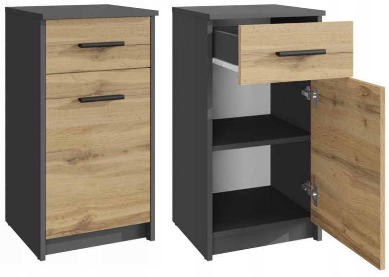 Kommode Bodo 1D1S 75x40x35 cm Antracit-Wotan