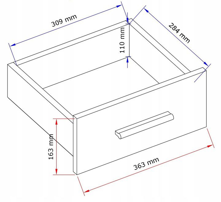 Kommode Bodo 1D1S 75x40x35 cm Antracit-Wotan