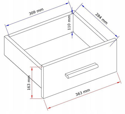 Kommode Bodo 1D1S 75x40x35 cm Antracit-Wotan