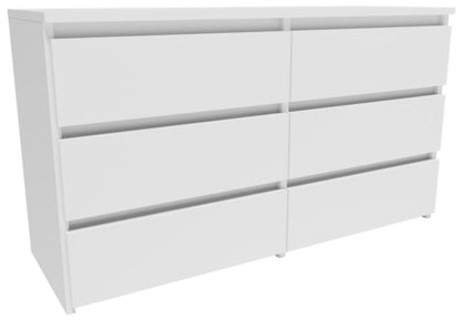 Komoda CL1006BIA 100 cm Hvid 6 Skuffer