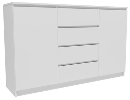 Kommode K1602D4SZBIA 160 cm Hvid