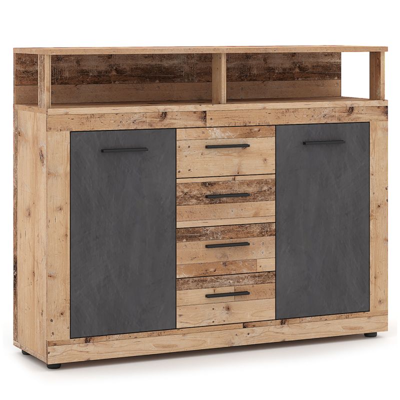 Kommode BLAGO MIDI B 120 cm Eg Grå