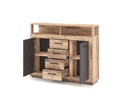Kommode BLAGO MIDI B 120 cm Eg Grå