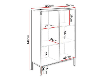 Komode Como 100 cm Rillet Kaszmir