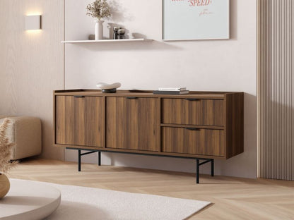 Komoda Edison 2D2S 150x40x68 cm Valnød