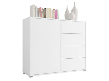 Kommode Gesita 100x41x93 cm Hvid Mat