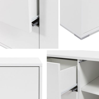 Kommode Gesita 100x41x93 cm Hvid Mat