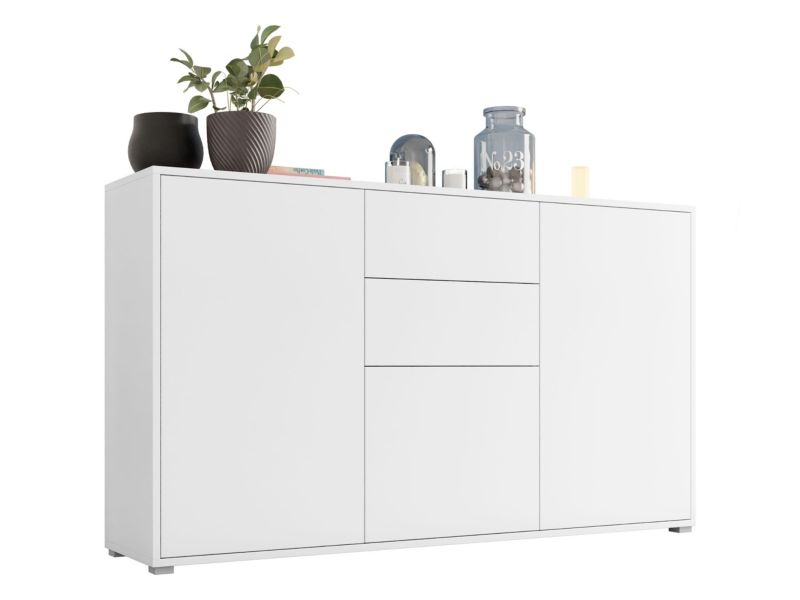 Kommode Gesita 24 Skuffer Hvid 141x93x41 cm