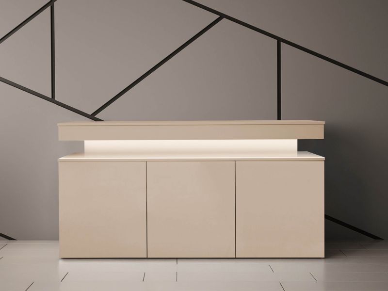 Komoda Glossa 3D 160 med LED-belysning Ørkensand