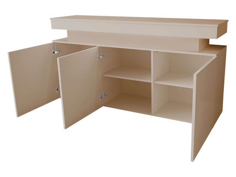 Komoda Glossa 3D 160 med LED-belysning Ørkensand
