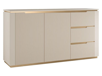 Komode Hilafin 2D3S 153 cm Sandbeige Guld