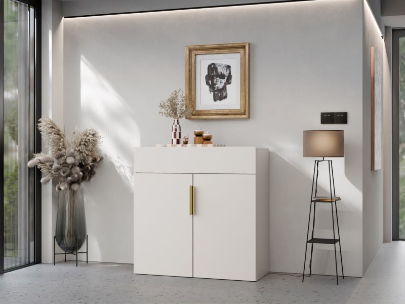 Komoda Kerkin 2D1S 100x100x42 cm Beige Sand