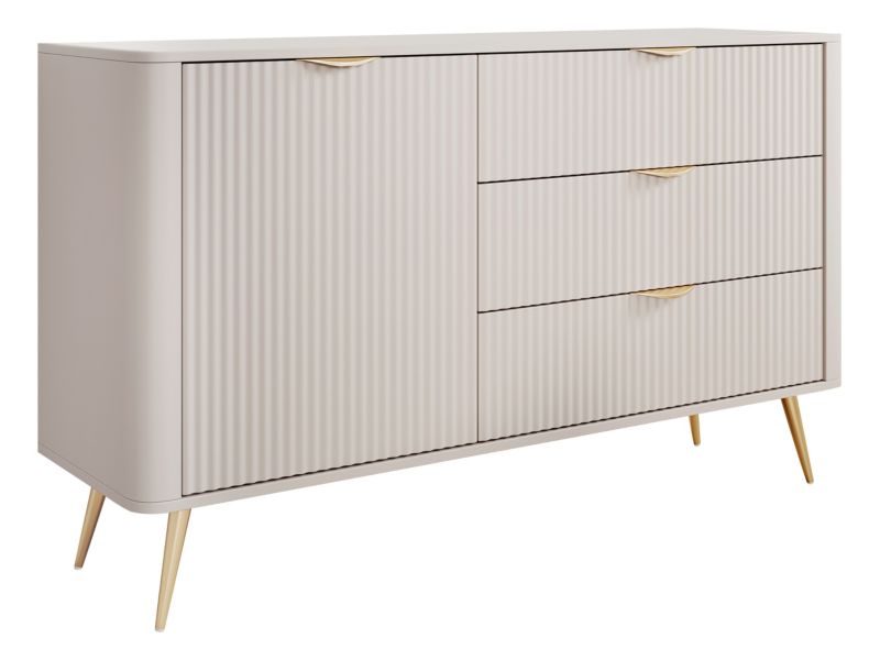 Kommode Lante 138 1D3S 139 cm Sandbeige