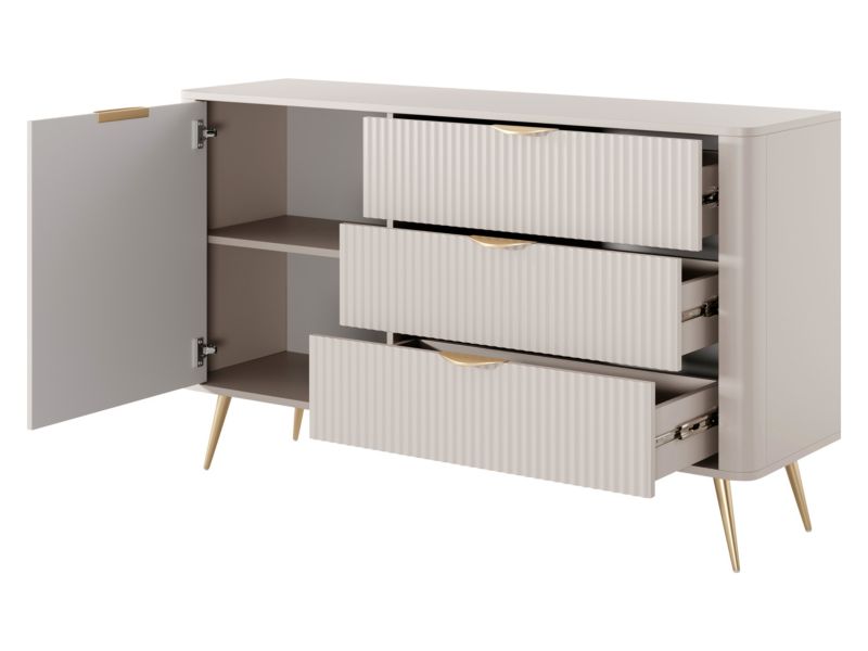 Kommode Lante 138 1D3S 139 cm Sandbeige