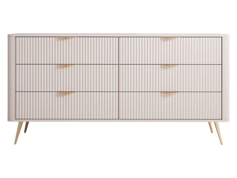 Kommode Lante 163 6S 164 cm Sandbeige