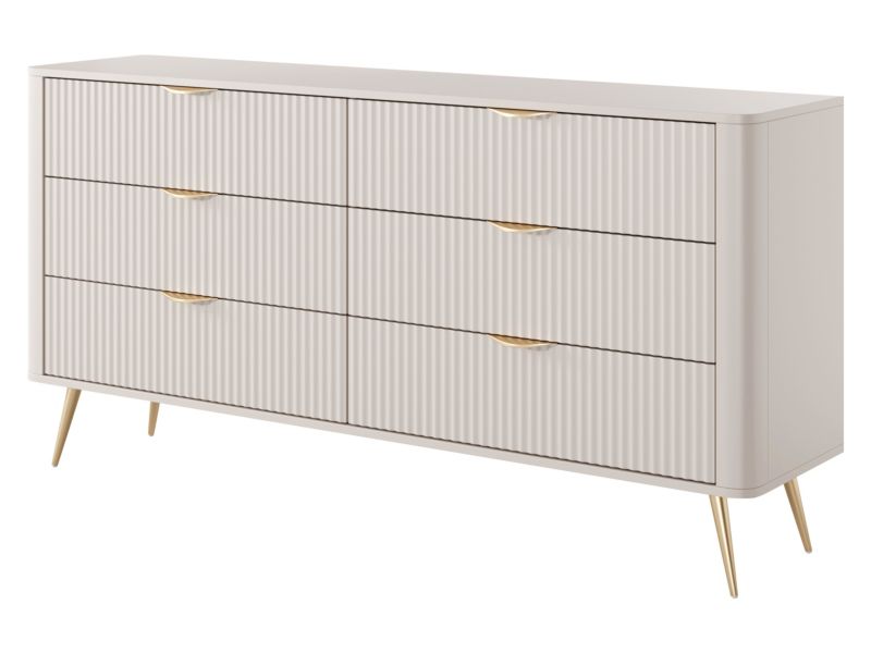 Kommode Lante 163 6S 164 cm Sandbeige