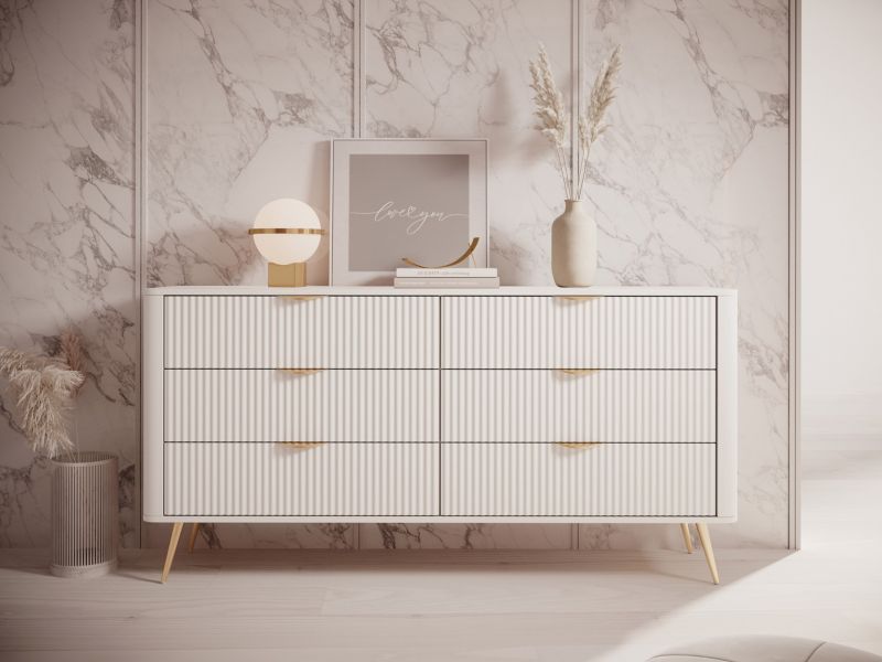 Kommode Lante 163 6S 164 cm Sandbeige