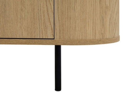 Kommode Lygrint 140 cm Eg Cremona / Hvid Marmor Guld