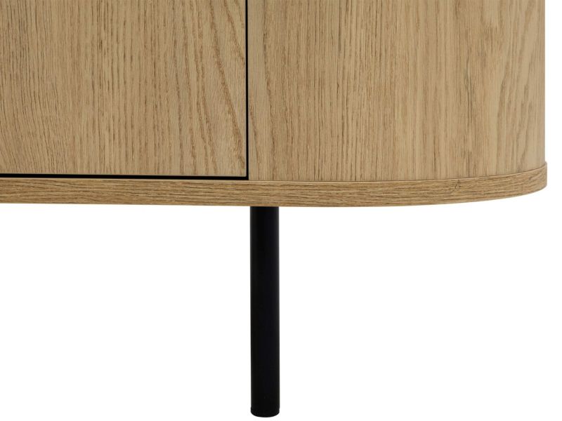 Kommode Lygrint 140 cm Eg Cremona / Hvid Marmor Guld
