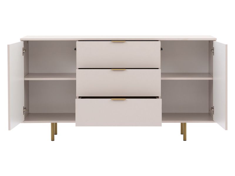 Kommode Nubia K2D3SZ Sort 150x41x80 cm