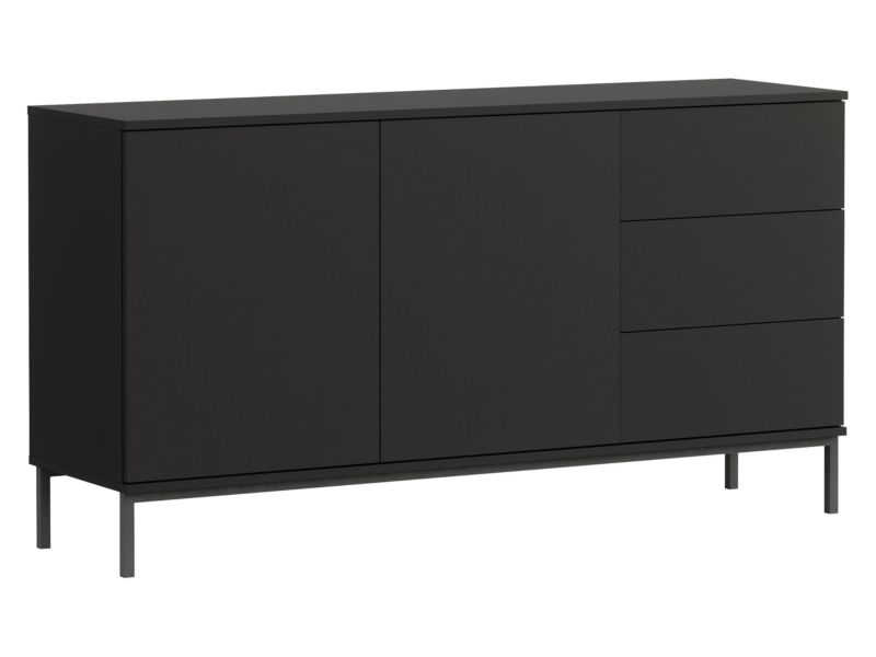Komoda Querty Sort 150 cm Med Push to Open