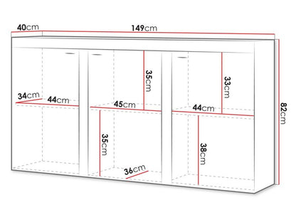 Komoda Rumba 3F 149 cm Beige Sand