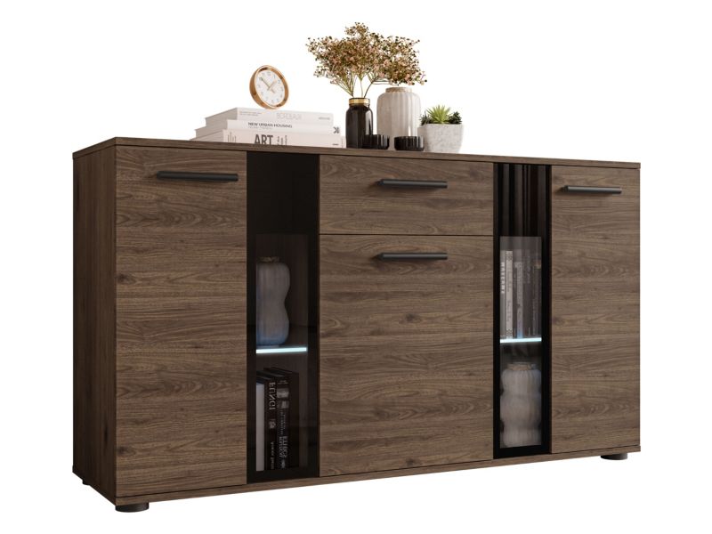 Kommode Salsa med LED 141 cm Okapi Valnød