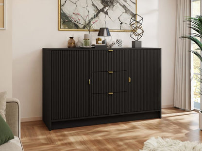 Komoda Tireno 2D3SZ 118x40x75 cm Sort Molet