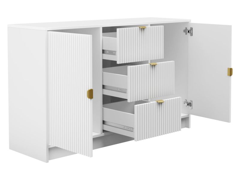 Komoda Tireno 2D3SZ 118x40x75 cm Sort Molet