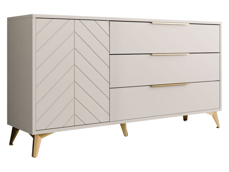 Komoda Xylix 1D3SZ 154 cm Beige Sand