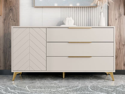 Komoda Xylix 1D3SZ 154 cm Beige Sand