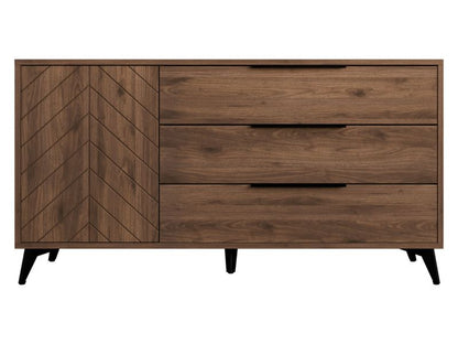 Kommode Xylix 1D3SZ 154x80x40 cm Okapi Valnød