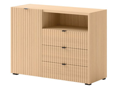 Kommoden Cyliza 106 cm Hvid Egetræ Vicenza
