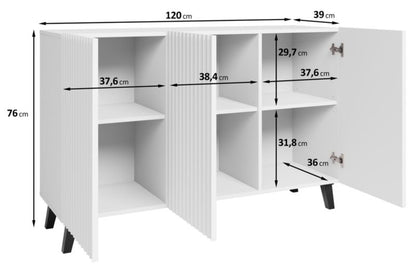 Komoda RTV LOKET S 120 cm Sort MDF Mønster M10
