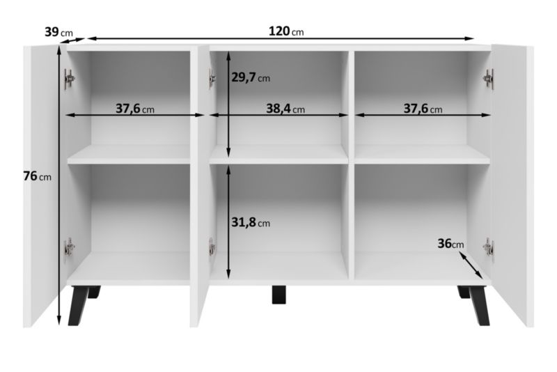 Komoda LOKET S 120 cm Kaszmirowy Beż