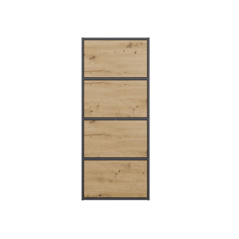 Komoda ALMA 119 cm Antracyt Artisan 4 Døre