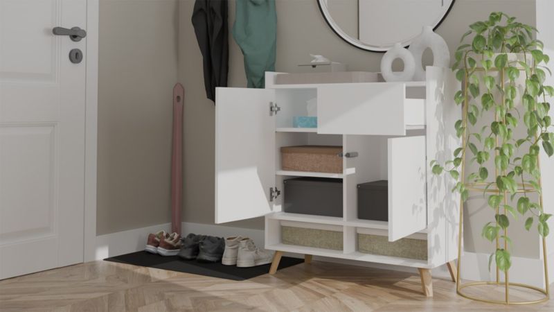 Komode Colin 80x92x35 cm Hvid Mat